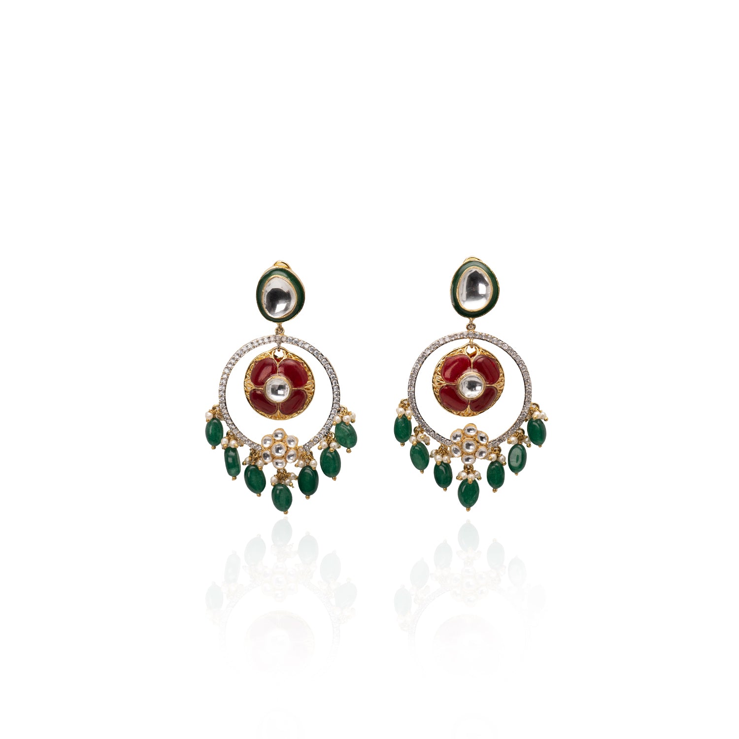 Timeless Elegance of Chitra Earrings is represented on the white background