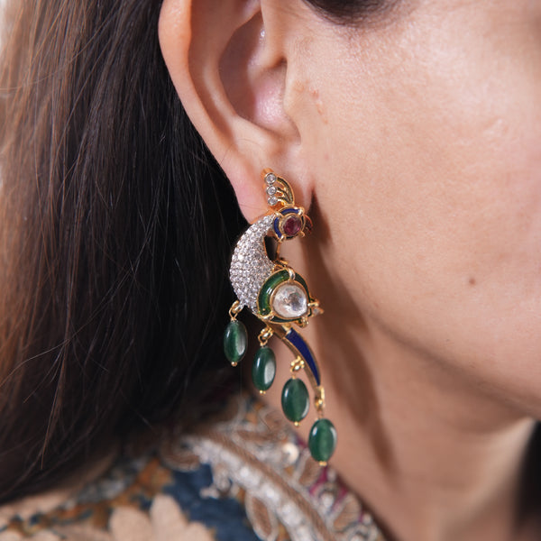 Saanjh Peacock Earrings