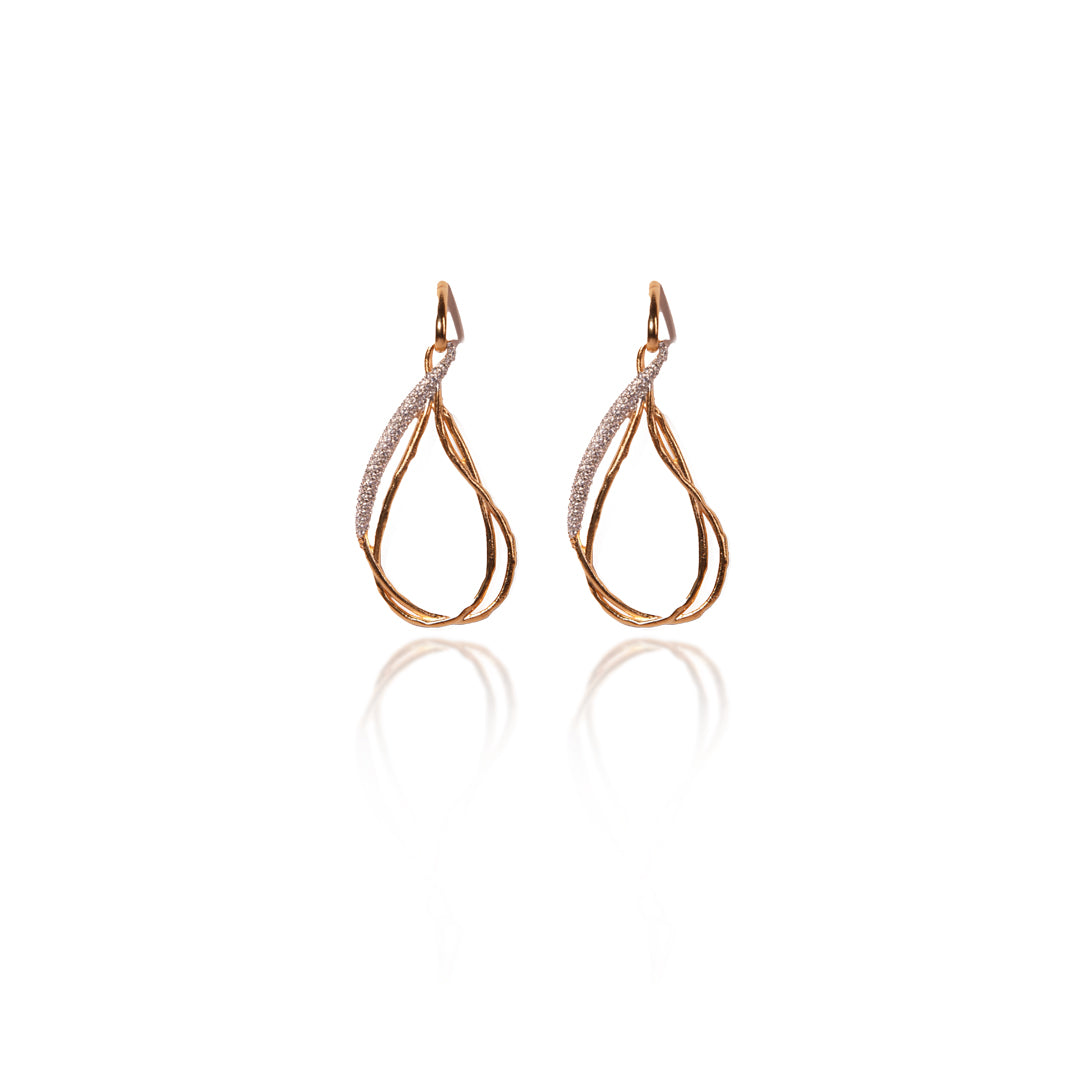Stylish Premier Earrings Captured on a Neutral White Backdrop