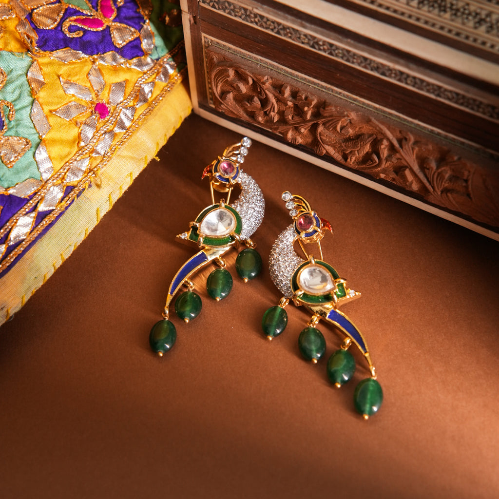 Saanjh Peacock Earrings