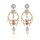 Timeless Elegance of Veda Earrings Highlighted Against White