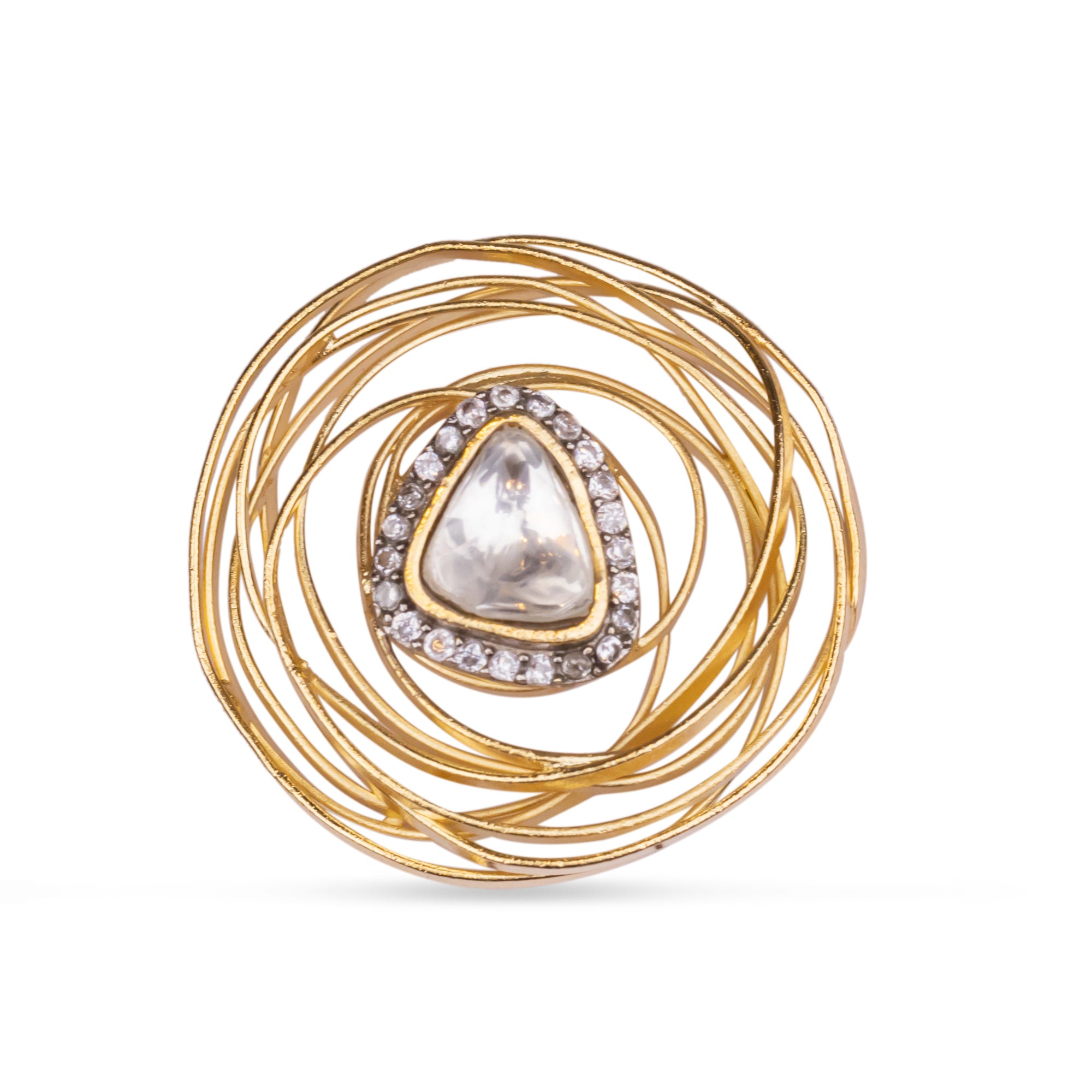 Closer view of Rida Earrings from Vasundhara Jewelry